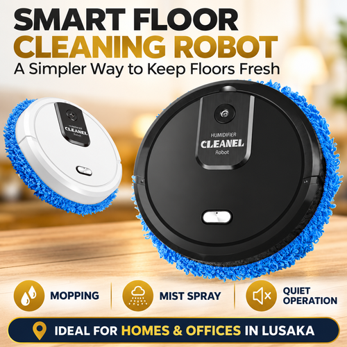 🤖 Smart Floor Cleaning Robot | 2-in-1 Wet & Dry Mopping with Mist Spray | Quiet Automatic Floor Mop for Home & Office