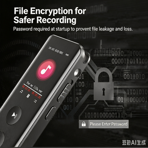 One-Touch Recording Smart Voice Recorder, Metal Body HD Noise Reduction Lossless Dictaphone