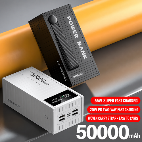 ⚡ 50000mAh High Capacity Power Bank – 66W Super Fast Charging | 20W PD Fast Charging | Multiple USB Ports | Portable Charger