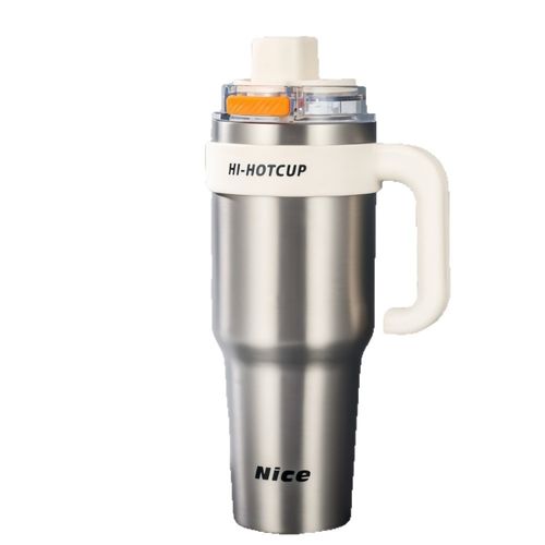 Huge Capacity Straw Tumbler, New Men's Insulated Ice Cup, Portable Car Water Bottle