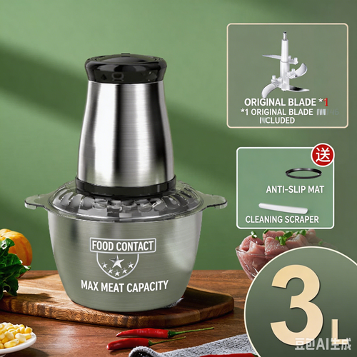 Stainless Steel Meat Grinder Vegetable Chopper High Power Food Processor