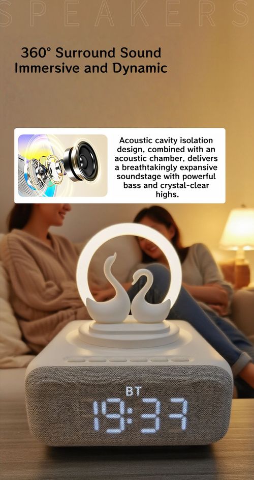 ✨2026 New Arrival Swan Bluetooth Speaker, LED Night Light Wireless Charger for Home Decor