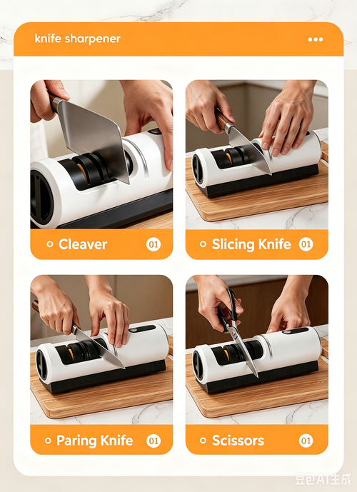 New Electric Knife Sharpener for Home Use, Automatic Blade Grinding Tool, USB Rechargeable Kitchen Knife Polisher, Professional Sharpening Stone for Quick Edge Opening