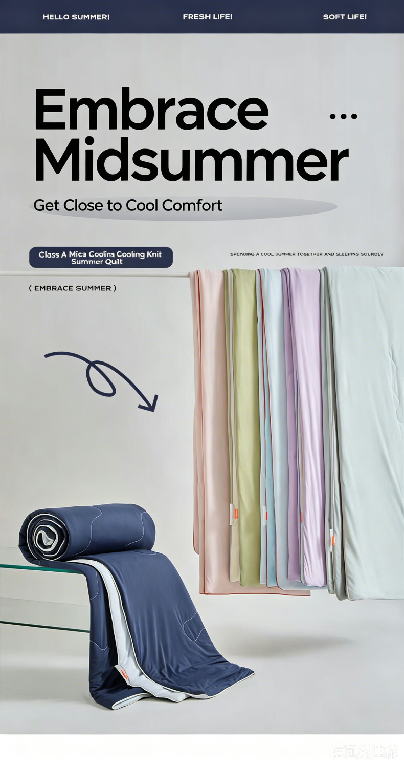 2026 New Mica Cooling Knit Cotton Planet Summer Comforter, 200×230cm Double Size Air Conditioner Quilt, Lightweight Summer Blanket, Instant Cool Touch & Breathable