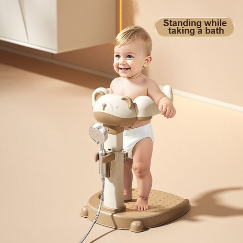 Children's Bathing Device Adjustable Bathing Stand for Home Use Anti-Slip Baby Potty Wash Basin
