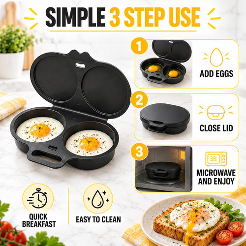 Portable Premium PP Microwave Egg Poacher Rapid Egg Cooker OEM Boiler with Cuiseur Doeuf and Egg Boiling Mold for Kitchen Use