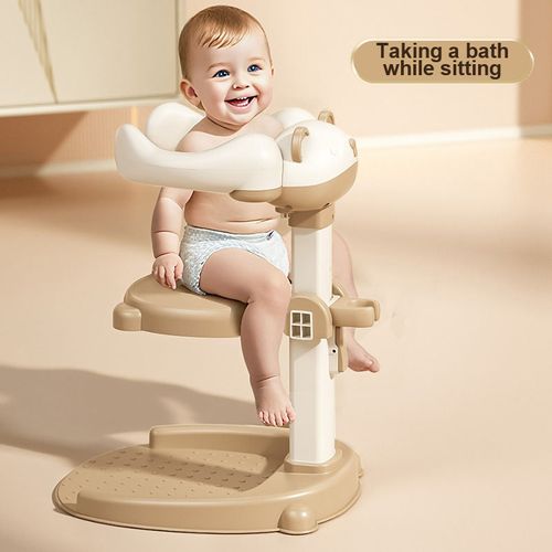 Children's Bathing Device Adjustable Bathing Stand for Home Use Anti-Slip Baby Potty Wash Basin