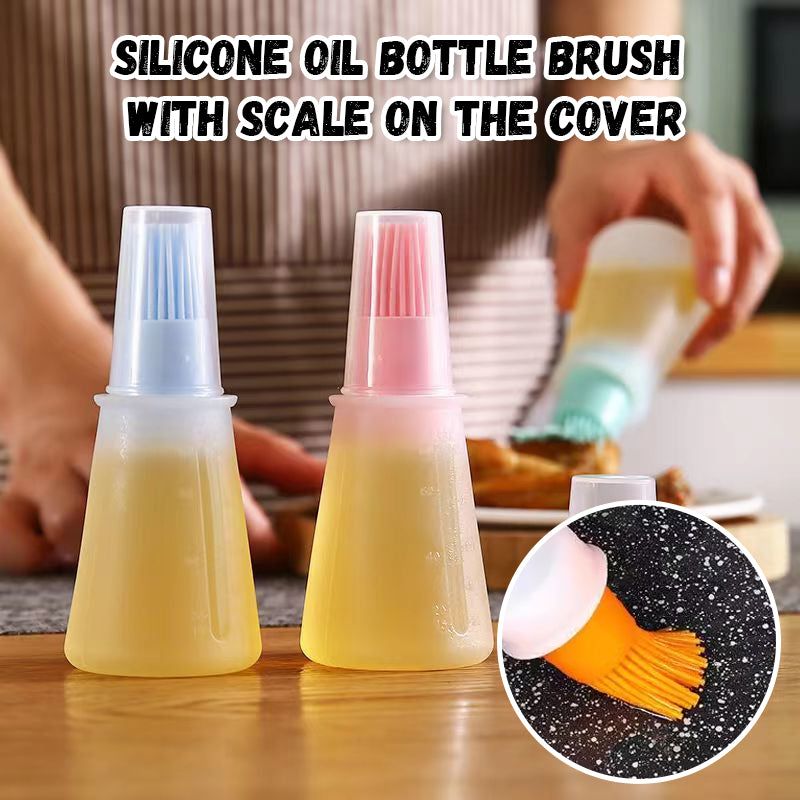 Silicone Oil Bottle Brush With Scale On The Cover