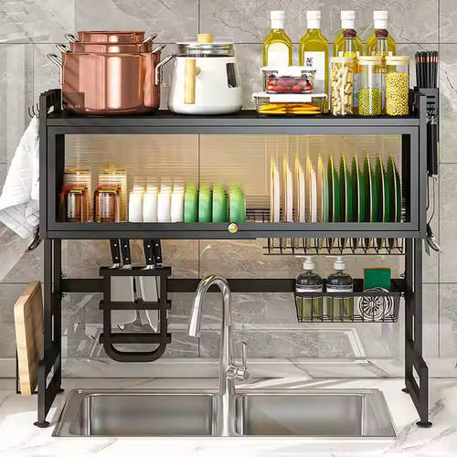 Large Capacity Over the Sink Dish Drying Rack Dish Drying Rack Sink Multifunction Dish Drainer Rack