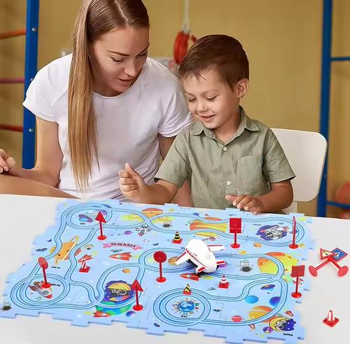 🔥Children's Educational Puzzle Track Car Play Set