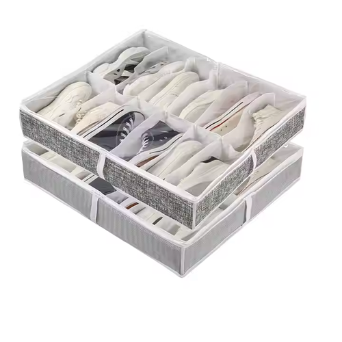 Hot Sale Foldable Underbed Storage Bag Lightweight Modern Design Square Fabric Shoe and Clothes Mesh Travel Bag