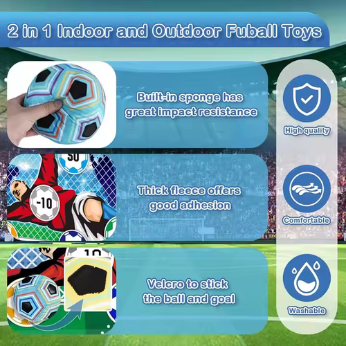 Outdoor Training Sports Football Soccer Kids Toys Set with Score Mat