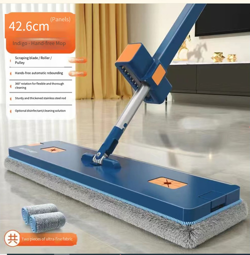 Free Hand Washing Lazy Mops for House Floor Cleaning Self-wring Dry and Wet Microfiber Squeeze Mop