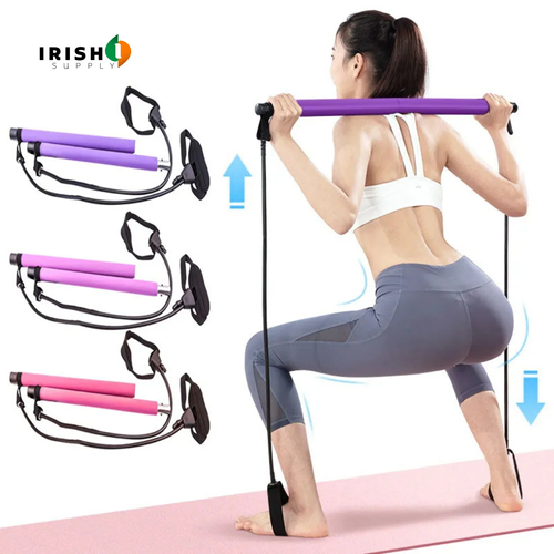 Pilates Fitness Bar Kit with Resistance Bands & Yoga Stick