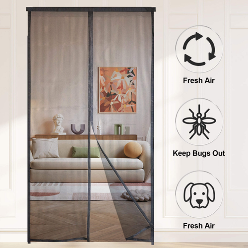 Hot Sale High Quality Anti-mosquito Door Fly Screen Magnetic Door Curtain  Large size: 100*210