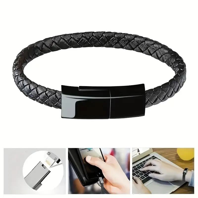 Fashion Bracelet Charging Cable for iPhone or Type-c Series Portable Power Bank Data Cables