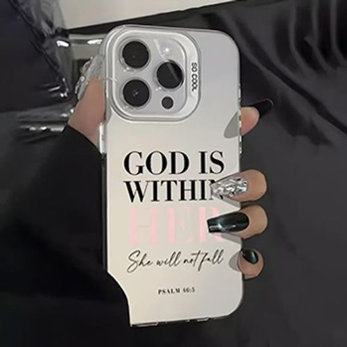 Colorful Silver Case with Alphabet - Euro-American High-End Trendy, Precise Fit for iPhone 16 Series, Stylish Daily Use