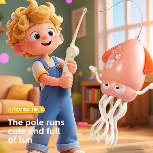 Magic Dancing Octopus Toy: Electric Squid-Shaped TPR Plastic Stress-Relief Toy with Auto-Induction Obstacle Avoidance