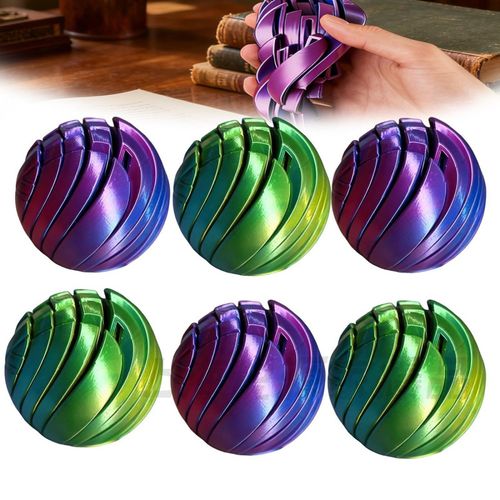 Slime Ball Fidget Toy - 3D Printed Stress Relief Transformable Ball, TikTok Hot Selling Anti-Stress Toy