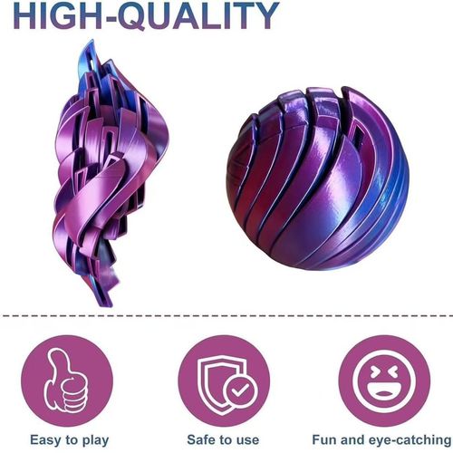 Slime Ball Fidget Toy - 3D Printed Stress Relief Transformable Ball, TikTok Hot Selling Anti-Stress Toy