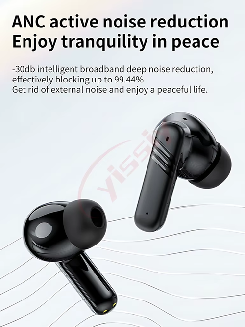 Wireless Stereo Bluetooth Headphones with Touchscreen - Active Noise Cancelling (ANC) & Hi-Fi Sound Quality | Comfortable Fit for Daily Use, Work & Travel