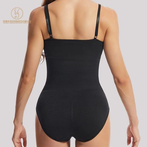 Black Seamless Body Shaper: Camisole cut, tummy control & butt lifting, sleek fit for all day confidence.