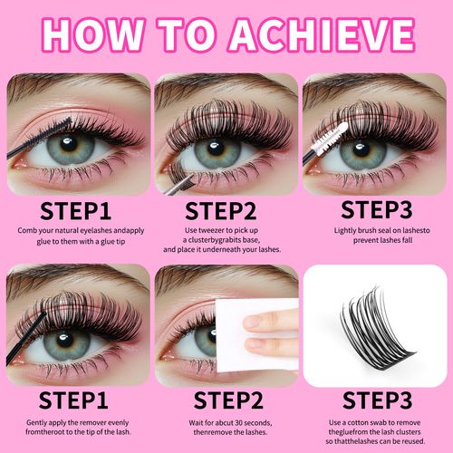 Large Capacity Mixed Style Individual False Eyelashes - Natural - Looking & Volumizing Sectional Lashes for Daily Makeup & Special Occasions