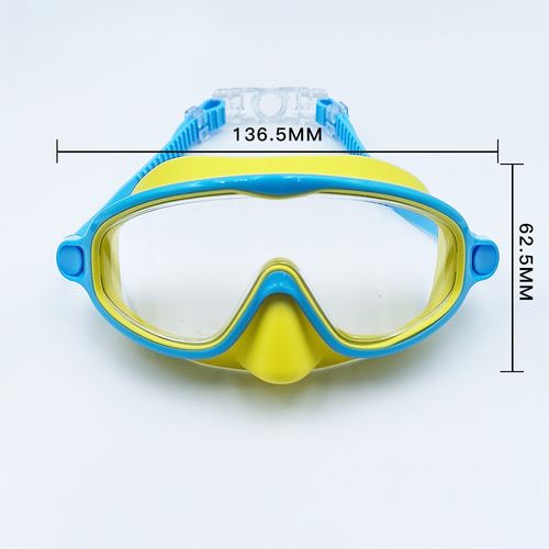 Anti Choking Kids' Swim Goggles HD Anti Fog, Large Frame, Eye and Nose Protection. Clear Vision, Safe Comfort for Kids'  Swim Time!