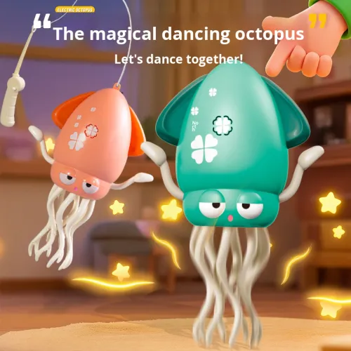 Magic Dancing Octopus Toy: Electric Squid-Shaped TPR Plastic Stress-Relief Toy with Auto-Induction Obstacle Avoidance