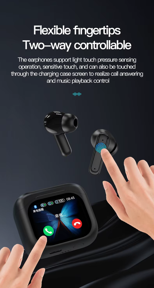 Wireless Stereo Bluetooth Headphones with Touchscreen - Active Noise Cancelling (ANC) & Hi-Fi Sound Quality | Comfortable Fit for Daily Use, Work & Travel