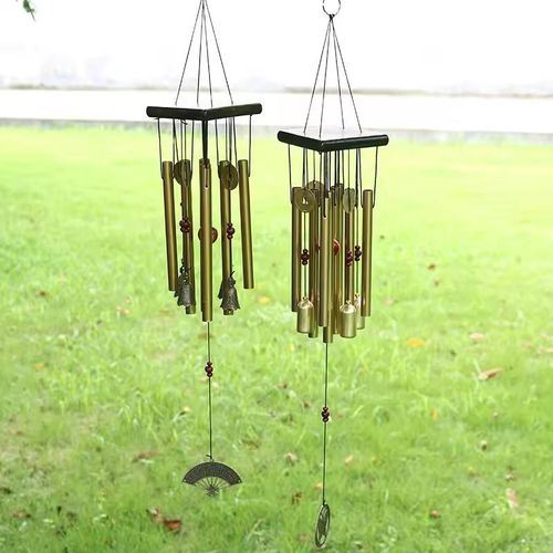Elegant Bronze Wind Chime with Durable Aluminum Tubes – Great for Home & Garden Decor