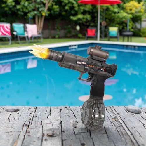 Powerful UZI Electric Water Gun—features a glowing silencer and automatic water spray. Safe for kids, delivers non-stop fun. A must-have for cool, exciting hot-day play! 💦