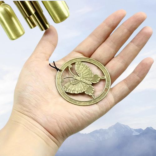 Elegant Bronze Wind Chime with Durable Aluminum Tubes – Great for Home & Garden Decor