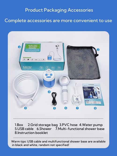 Powerful Rechargeable Portable Shower for Africa - Self-Priming, Water-Saving, Long Battery Life! Perfect for Camping, Farms, Dorms & Outdoor Bathing Anywhere!