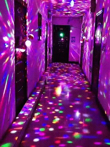 Rotating LED disco ball