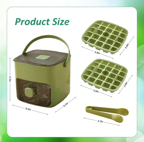 🧊❄️Ice Cube Tray with Lid and Bin – Make Ice-Making Simple