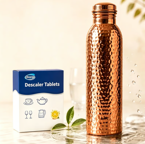 Premium Drinking Bottle Made of Solid Copper – Plastic-Free and Inspired by Ayurveda
