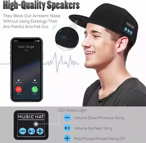 🎶🎧 Fashionable, cool, trendy music hat ✨