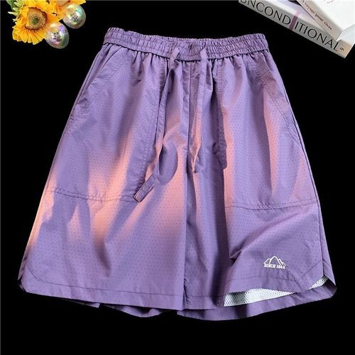 New dopamine mesh quick-drying breathable shorts for men, summer sports, thin, large-sized, loose and casual five-inch pants
