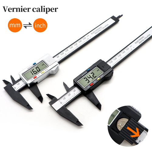 150mm LCD Digital Electronic Carbon Fiber Vernier Caliper 6 Inch Gauge Micrometer Measuring Tool