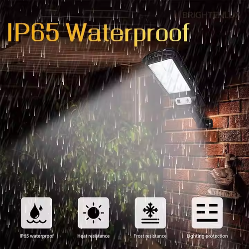 Solar lamp with 3-light mode waterproof motion sensor