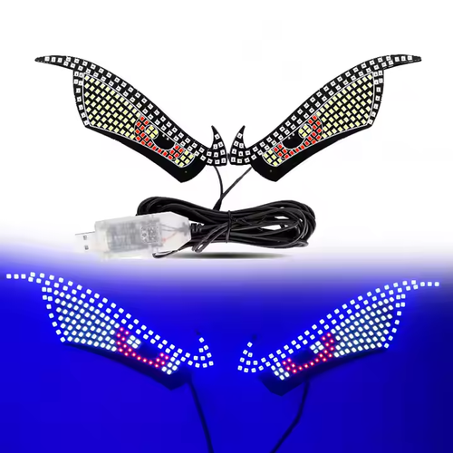🎃Universal serial bus animation Devil Eye screen matrix panel Light-emitting display truck windshield Devil Eye light Car Truck off-road SUV💥