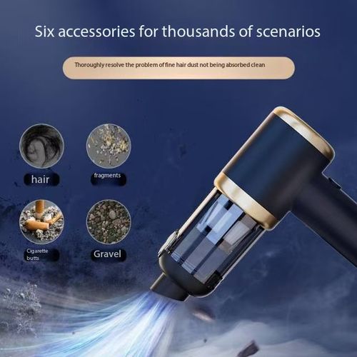 Handheld vacuum cleaner, household strong suction power, car mini, long-lasting, strong suction power, wireless portable blower mite remover🧚