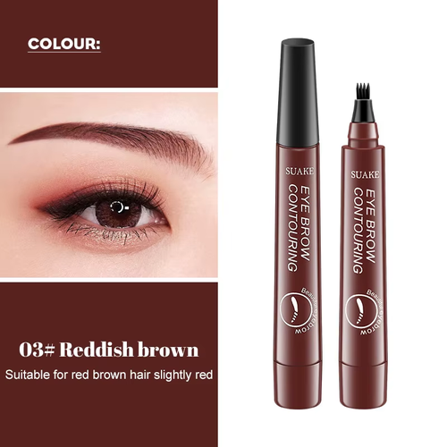 Durable, professional and detailed sketching liquid eyebrow pencil, 3d eyebrow pencil, waterproof 4-pointed eyebrow pencil