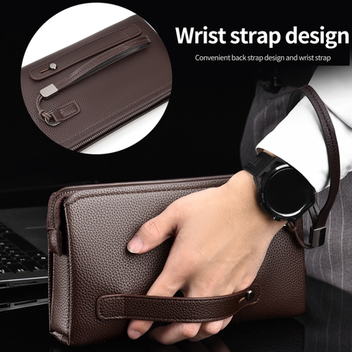 🤩New men's handbag with password zipper - business bag, stylish and simple, made of PU leather, anti-theft and multi-functional