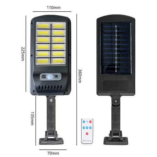 Solar lamp with 3-light mode waterproof motion sensor