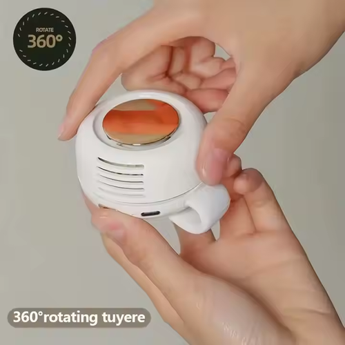 The newly launched fashionable portable mini fan, outdoor collar clip, 360-degree adjustable, rotatable color mini fan, and cute pocket fan