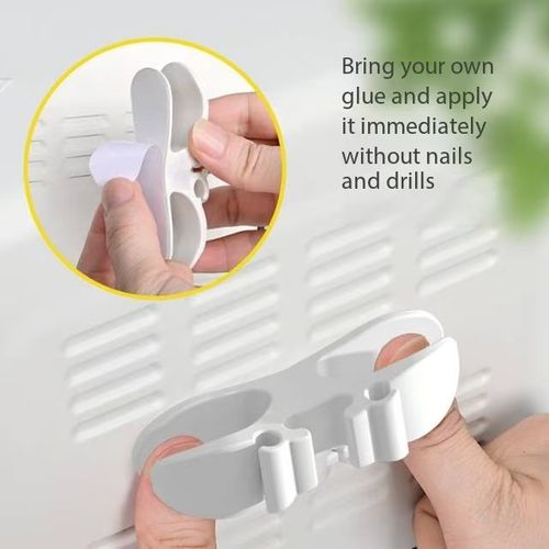 (Six sets) Kitchen storage, self-adhesive, self-adhesive back, household appliances, wire winding, hub, wire manager, power cord, plug, perforated