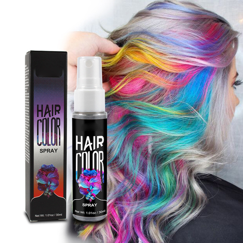 Washable instant multi-color fashionable hair dye spray for temporary coloring. It does not damage the hair or the scalp. One-time hair dyeing.😍