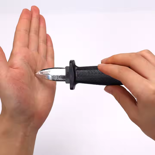 Contraction knife, prank trick, scary dagger, magic prop, funny toy, stress-relieving telescopic knife, plastic safety material